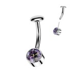 PUSH IN piercingu do pupíku TITAN (fialová)