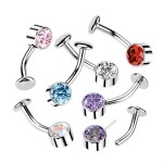 PUSH IN piercingu do pupíku TITAN (červená)