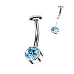 PUSH IN piercingu do pupíku TITAN (červená)