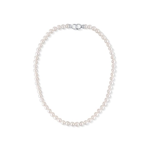 Stříbrný perlový náhrdelník 45 cm
