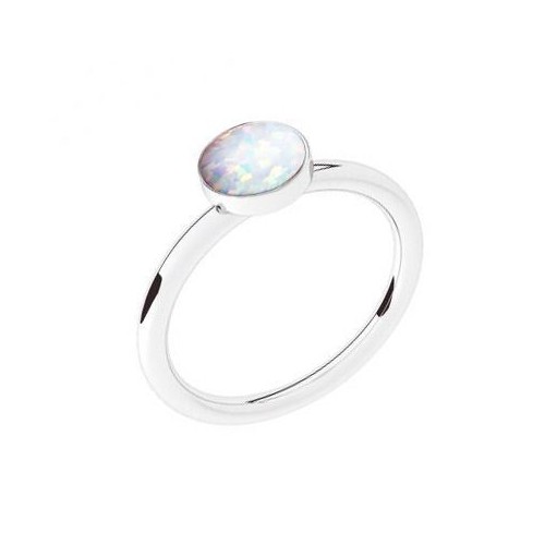 Stříbrný prsten s opálem (52)