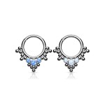 Piercing segment kruh TITAN, modrý opál, 1,2 x 8 mm