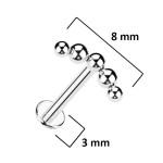 Piercing do brady - labreta titan 1,2 x 8 mm