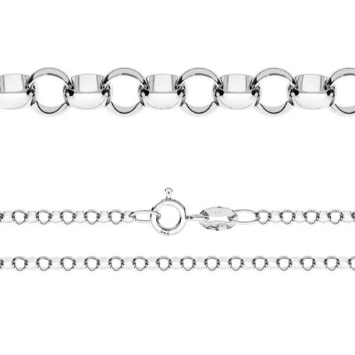 Stříbrný řetízek očkový ROLO (50 cm, 2,50 g)