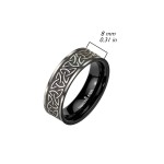 Pánský ocelový prsten TRIQUETRA (58)