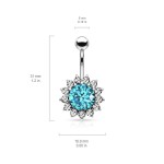 Piercing do pupíku - kytička růžová