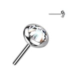 Kamínek k PUSH IN piercing do nosu TITAN, 3 mm zirkon