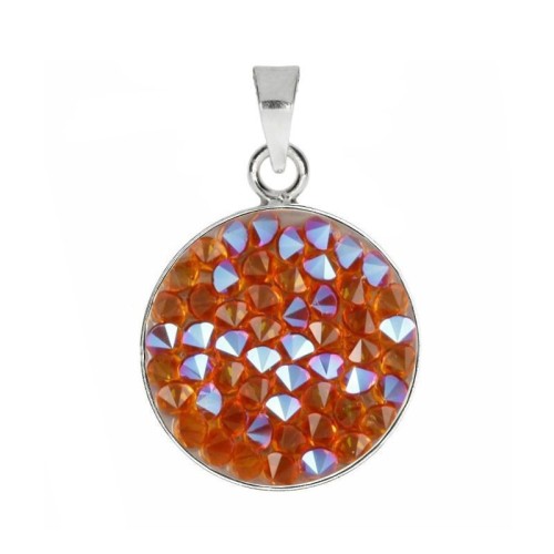 Přívěsek Crystals from Swarovski® 15mm, TANGERINE SHIMMER