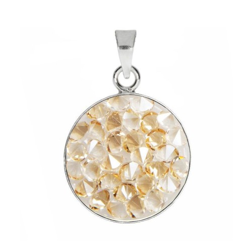 Přívěsek Crystals from Swarovski® 15mm, GOLDEN SHADOW