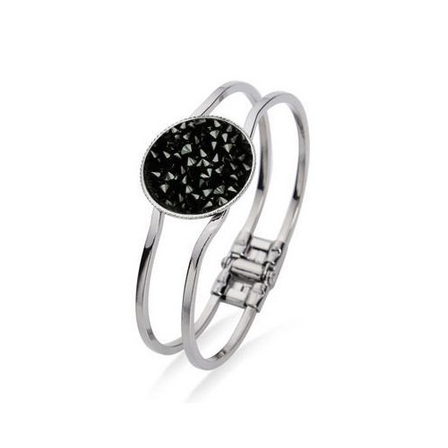 Náramek s krystaly Crystals from Swarovski® BLACK JET