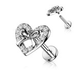 Piercing do brady se zirkony (1,2 x 6 mm)