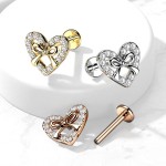 Piercing do brady se zirkony (1,2 x 6 mm)