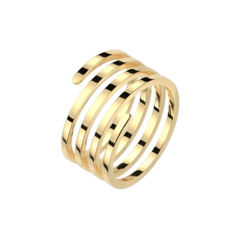 Zlacený ocelový prsten (62)