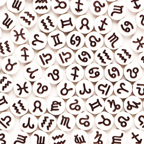 Plastový korálek - znamení (býk)