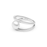 Stříbrný prsten s bílou perlou [0]