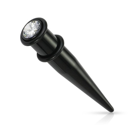 Akrylátový roztahovák do ucha se zirkonem (10 mm)
