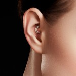 Zlatý piercing do nosu nebo ucha, 1,2 x 8 mm, Au 585/1000