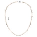 Perlový náhrdelník z pravých říčních perel bílé oválné perly 22037.1 [1]