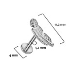 Piercing do brady peříčko TITAN (1,2 x 8 mm)