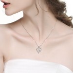 Stříbrný náhrdelník srdce se zirkonem [1]