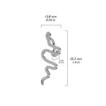 Obrácený piercing do pupíku - had černý