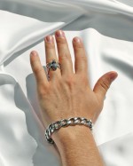 Ocelový prsten pavouk vel. 70