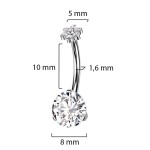 PUSH IN piercingu do pupíku TITAN