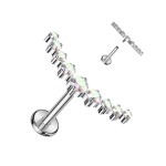 Piercing do brady - labreta TITAN (čirá)