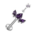 Piercing do brady - labreta TITAN (čirá)