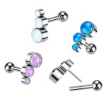 PUSH IN cartilage piercing do ucha TITAN (bílá)