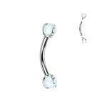 Piercing do obočí TITAN opál (fialová)