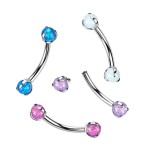 Piercing do obočí TITAN opál (růžová)