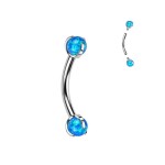 Piercing do obočí TITAN opál (fialová)