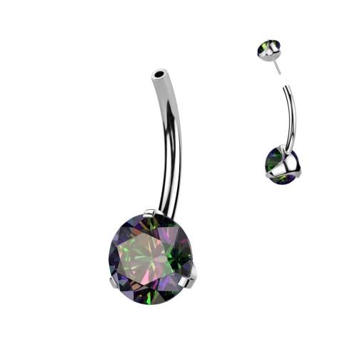 PUSH IN piercingu do pupíku TITAN (vitrail medium)