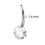 PUSH IN piercingu do pupíku TITAN (tyrkysová)