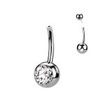 PUSH IN piercingu do pupíku TITAN (červená)