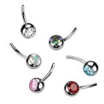 PUSH IN piercingu do pupíku TITAN (červená)