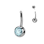 PUSH IN piercingu do pupíku TITAN (červená)