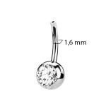 PUSH IN piercingu do pupíku TITAN (čirá)