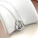 Stříbrný náhrdelník propojená srdce [3]