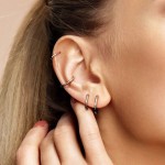 Zlatý piercing - segment kruh, Au 585/1000 (1,2 x 6 mm)