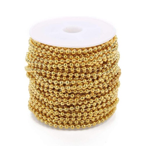Zlacený ocelový řetěz kuličkový v metráži