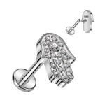 Piercing do brady - labreta Hamsa TITAN (1,2 x 8 mm)