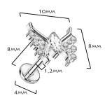 Piercing do brady - labreta TITAN (1,2 x 6 mm)