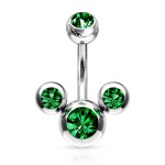 Piercing do pupíku - banánek mickey čirý