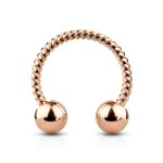 Piercing podkova vroubkovaná 1,2 x 8 mm