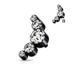 Černá náhradní ozdobná část k labretě