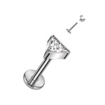 Piercing do brady - labreta TITAN trojúhelník (duhová)