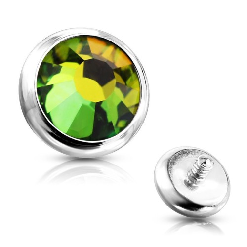 Náhradní kamínek k labretě, průměr 4 mm (vitrail medium)