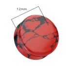Mramorovaný plug do ucha (12 mm)